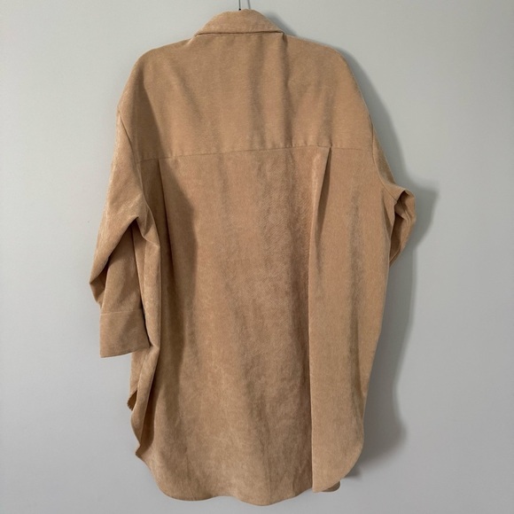 Zara Shacket Beige corduroy women’s Large - Picture 2 of 7